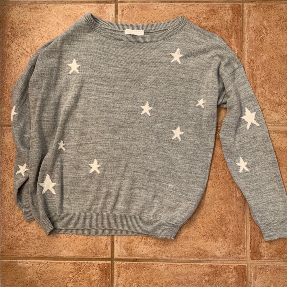 A gray sweater